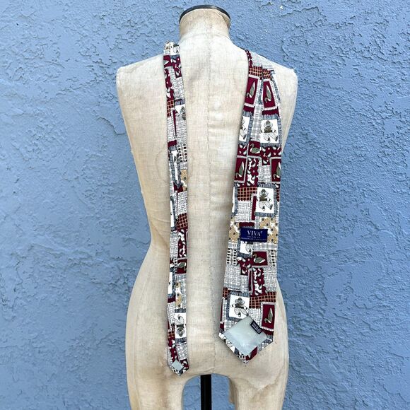 Vintage 90s Tie Clown Dill Novelty Print Menswear Gift - Picture 4 of 8